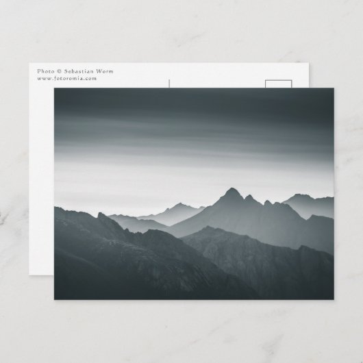 Lofoten Bergwelt Postkarte (Vorne/Hinten)