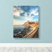 Lofoten Country Road Landschaftsbild Foto Leinwanddruck (Insitu (Holzboden))