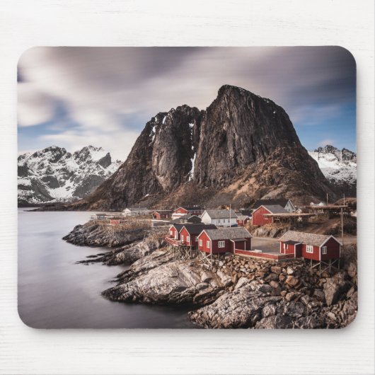 Lofoten Fischerdorf Hamnoya Mousepad (Vorne)