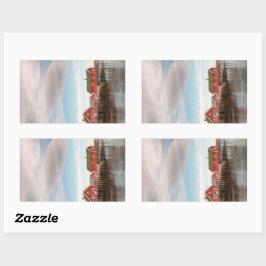 Lofoten Fishing Village - Norwegen Rechteckiger St Aufkleber