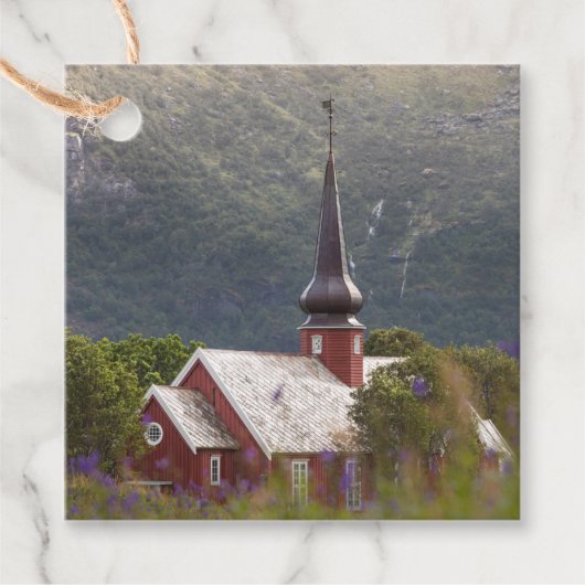 Lofoten Flakstad Church Geschenkanhänger (Vorderseite)