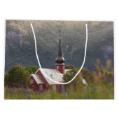 Lofoten Flakstad Church Große Geschenktüte (Rückseite)