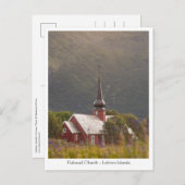 Lofoten Flakstad Church Postkarte (Vorne/Hinten)