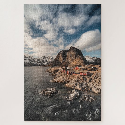 Lofoten Hamnoy Fishing Village Puzzle (Vertikal)