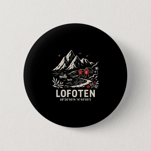 Lofoten Insel Norwegen Strandurlaub Button (Vorderseite)