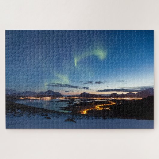 Lofoten Inseln Nordlichter Puzzle (Horizontal)