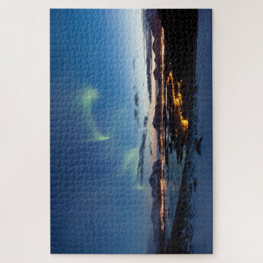 Lofoten Inseln Nordlichter Puzzle (Vertikal)