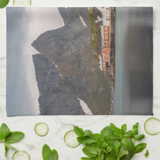 Lofoten Inseln Norwegen Geschirrtuch (Gefaltet)