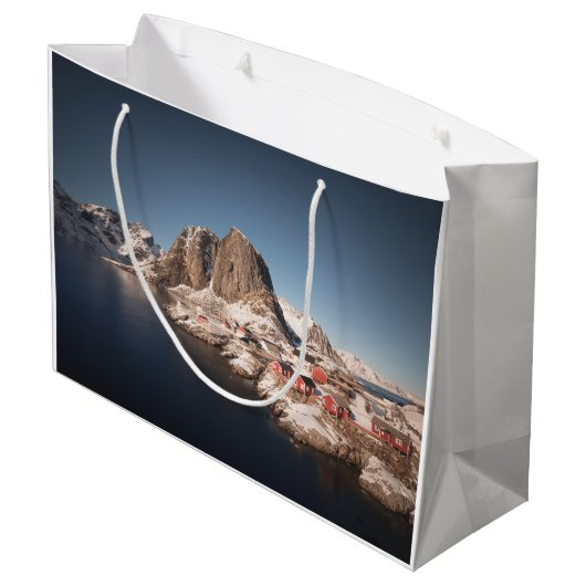 Lofoten Inseln Norwegen Große Geschenktüte (Rückseite Schrägansicht)