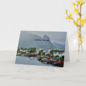Lofoten-Inseln, Norwegen Karte (Gelbe Blume)