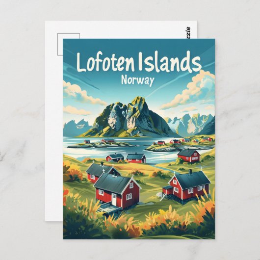 Lofoten Inseln Norwegen Postkarte (Vorne/Hinten)