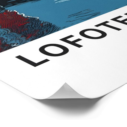 Lofoten Inseln Norwegen Reisen Print Poster (Ecke)