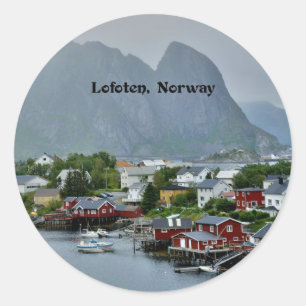 Lofoten-Inseln, Norwegen Runder Aufkleber