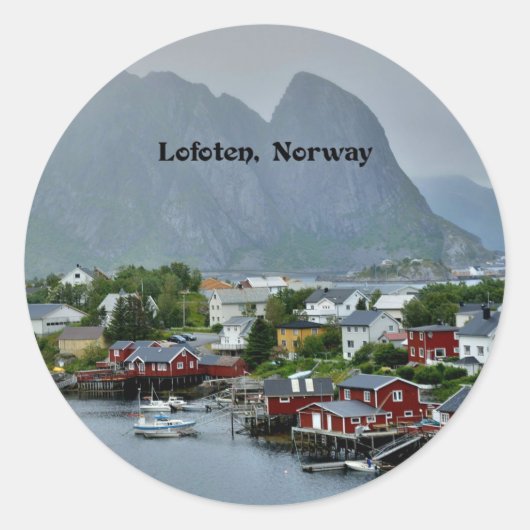 Lofoten-Inseln, Norwegen Runder Aufkleber (Vorderseite)