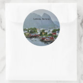 Lofoten-Inseln, Norwegen Runder Aufkleber (Tasche)