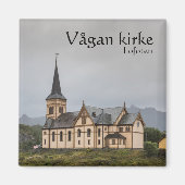 Lofoten Inseln Norwegen Vagan Church Magnet (Vorne)