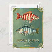 Lofoten Inseln Norwegischer Seefisch Postkarte (Vorne/Hinten)