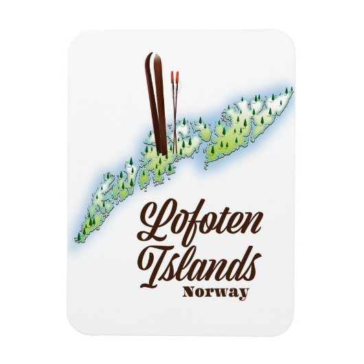 Lofoten Inseln, Norwegisches Skipposter. Magnet (Vertikal)