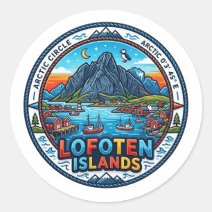 LOFOTEN-INSELN RUNDER AUFKLEBER