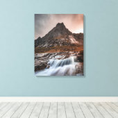 Lofoten Inseln Wasserfall Leinwanddruck (Insitu (Holzboden))