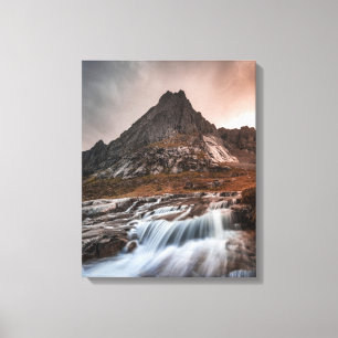 Lofoten Inseln Wasserfall Leinwanddruck