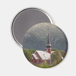 Lofoten Islands Flakstad Church Magnet