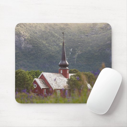 Lofoten Islands Flakstad Church Mousepad (Mit Mouse)