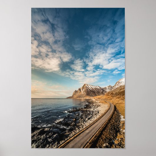 Lofoten Islands Landschaftlich Road Poster (Vorne)