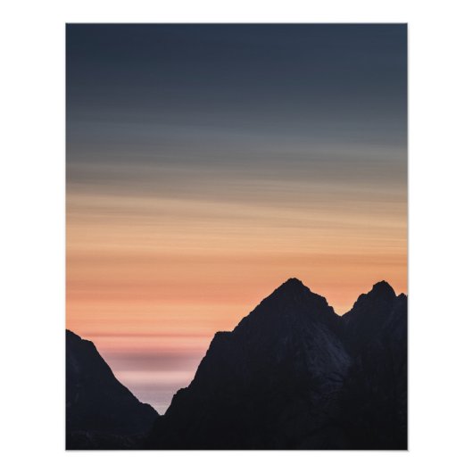 Lofoten Islands Mountains Foto Poster (Vorderseite)