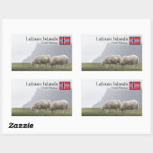 Lofoten Islands Sheep Rechteckiger Aufkleber (Blatt)