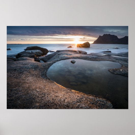 Lofoten Mitternacht Poster (Vorne)