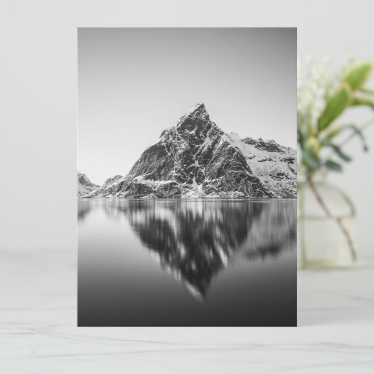 Lofoten Mountain Card Save The Date (Stehend Vorderseite)