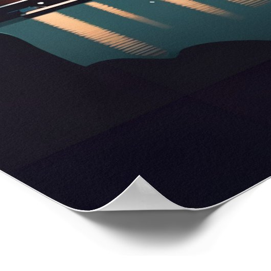 Lofoten Night Poster (Ecke)