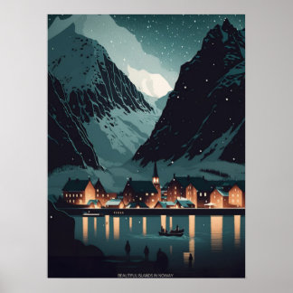 Lofoten Night Poster