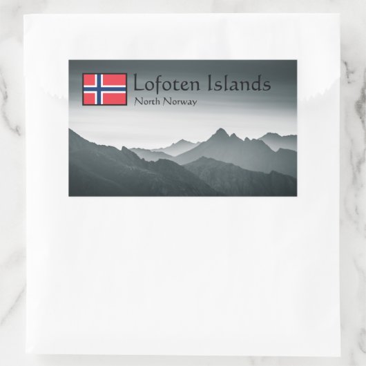 Lofoten Nordnorwegen Rechteckiger Aufkleber (Tasche)