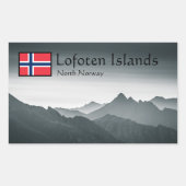 Lofoten Nordnorwegen Rechteckiger Aufkleber (Vorderseite)