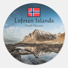 Lofoten Nordnorwegen Runder Aufkleber