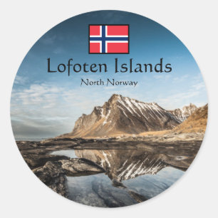 Lofoten Nordnorwegen Runder Aufkleber