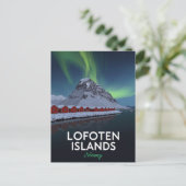 Lofoten Norway Northern Lights Postkarte (Stehend Vorderseite)