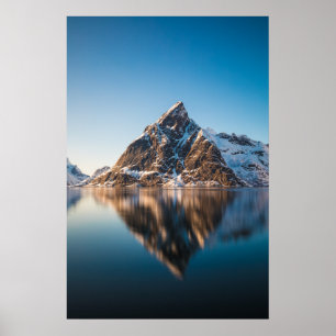 Lofoten Norwegen Berglandschaft Foto Poster