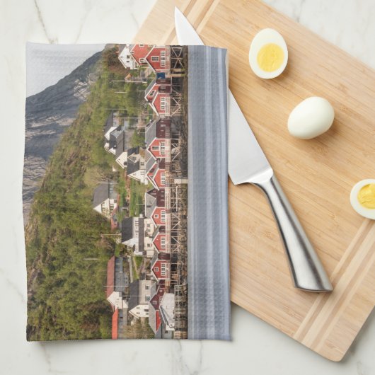 Lofoten Norwegen Geschirrtuch (Viertel Falte)