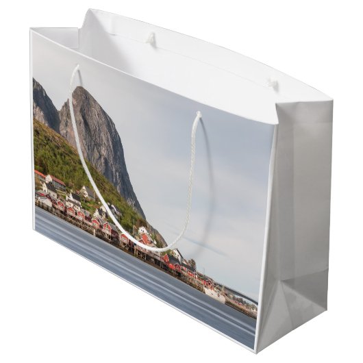 Lofoten Norwegen Große Geschenktüte (Rückseite Schrägansicht)