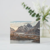 Lofoten Norwegen Landschaft Postkarte (Stehend Vorderseite)
