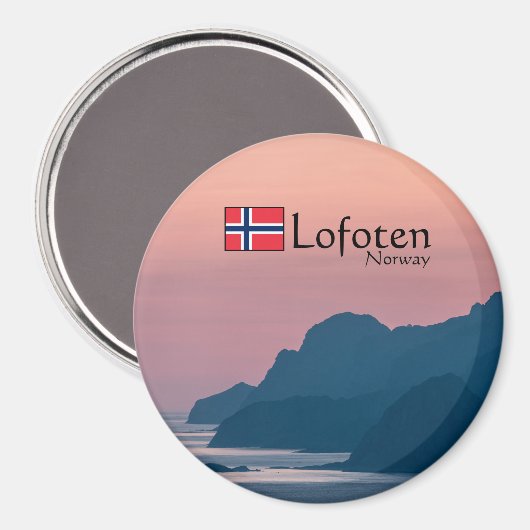 Lofoten Norwegen Magnet (Vorderseite/Rückseite)