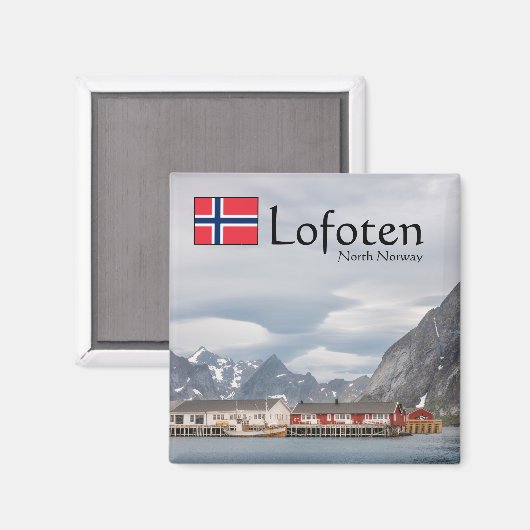 Lofoten Norwegen Magnet (Vorderseite/Rückseite)
