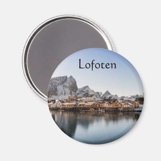 Lofoten Norwegen Magnet (Vorderseite/Rückseite)