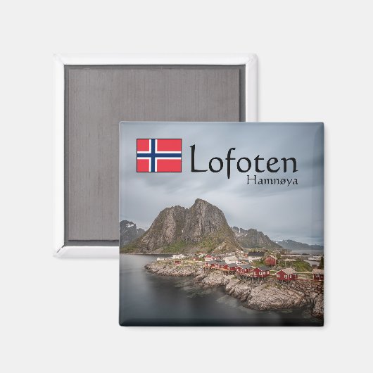 Lofoten Norwegen Magnet (Vorderseite/Rückseite)