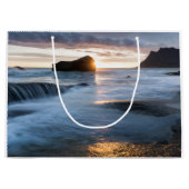 Lofoten Norwegen Midnight Sun Große Geschenktüte (Vorderseite)