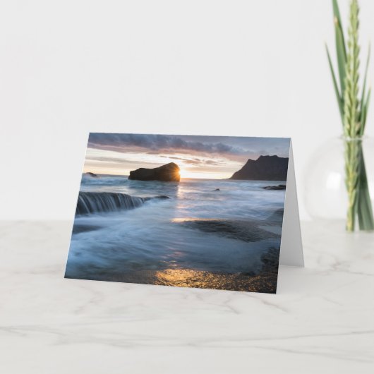 Lofoten Norwegen Midnight Sun Karte (Vorderseite)