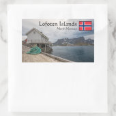 Lofoten Norwegen Rechteckiger Aufkleber (Tasche)